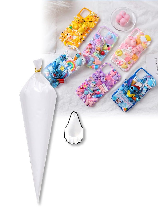 DUNISO Whipped Cream Glue Clay, DIY Making Art Craft Kit with Piping Tip for Handmade Phone Case, Mirror, Jewelry, Accessories, Homemade Decoration (White) - Image 1